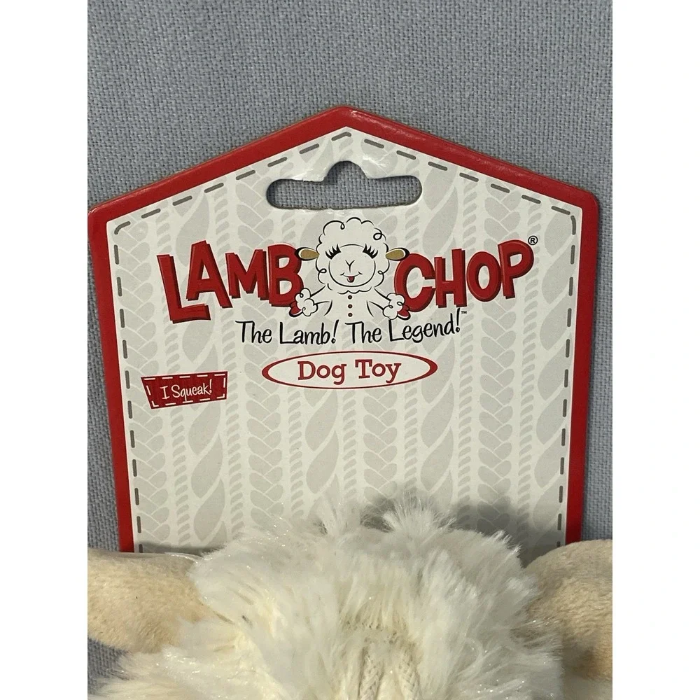 NEW Cute Lamb Chop w/ Bunny Ears Fluffy Dog Costume & Squeak Toy - Size L